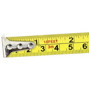 Retractable Metal Tape Measure 10ft/3m - Both Imperial and Metric Scale Photo 3
