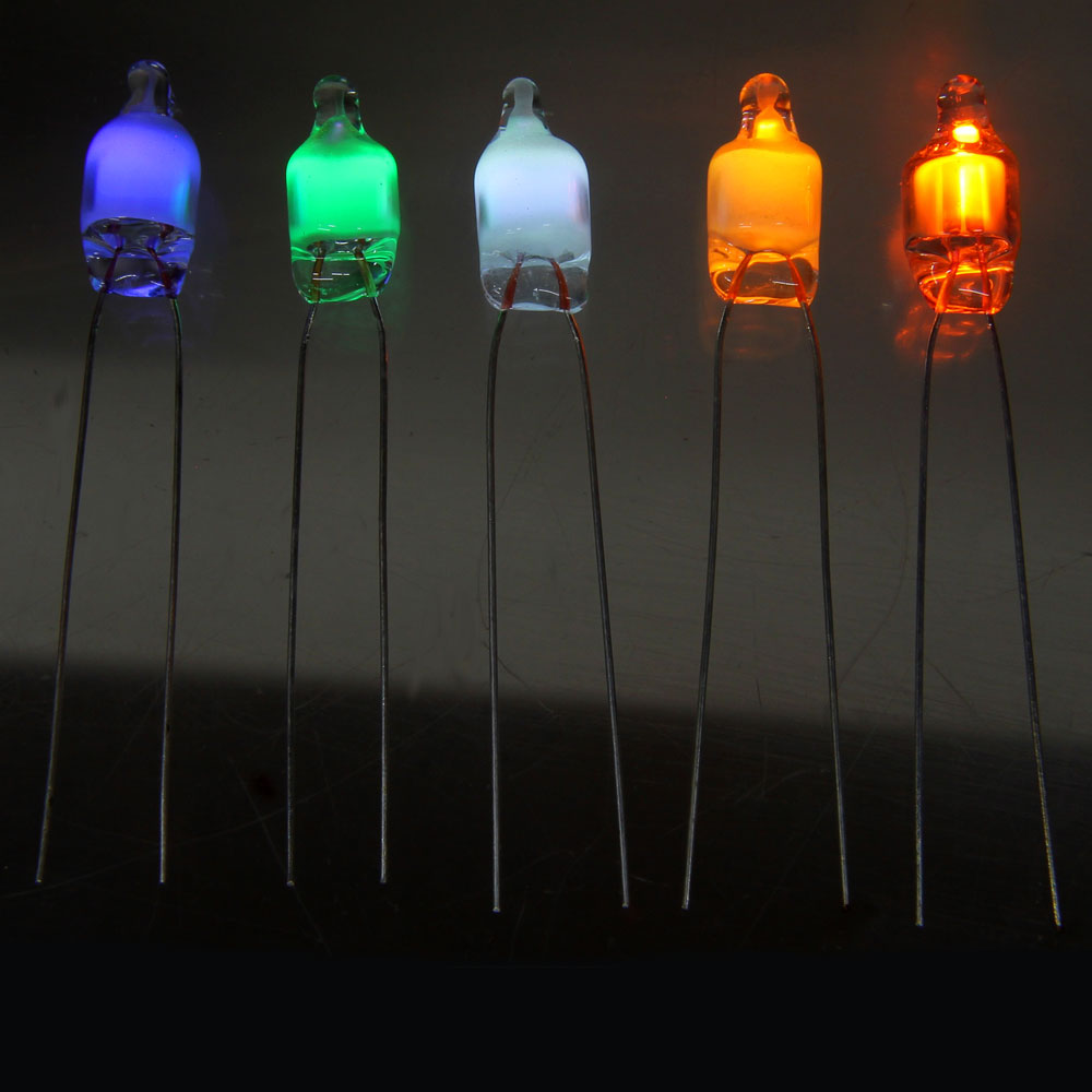 Mini Neon Bulb - 6mm x 12mm - 5 Color Options - Image one