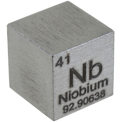 Niobium Metal Cube - 10mm 99.95 Pure  - Image one