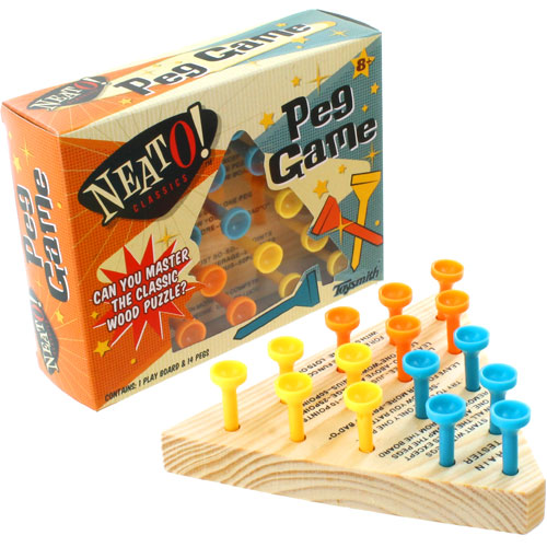 Triangle Peg Game Peg Solitaire Game Wood Peg Board Game -  Portugal