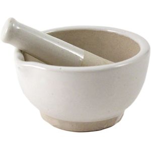 Porcelain Mortar and Pestle - 150mm Photo 1