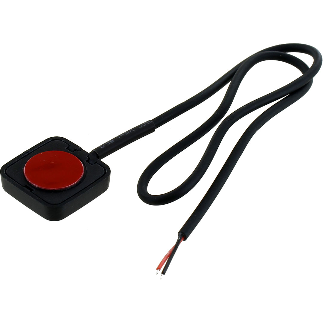 Mini Push-Button Switch with Wire Leads - Momentary - Sticky Base - Image two