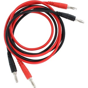 Red/Black Banana-to-Banana Cable Pair - 1m Photo 1