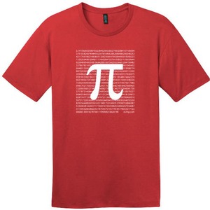 Red Pi Mathematics T-Shirt Photo 1