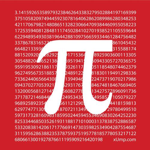 Red Pi Mathematics T-Shirt - Image two