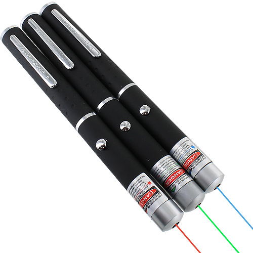 3 Laser Pointers Set Red Green Blue xUmp