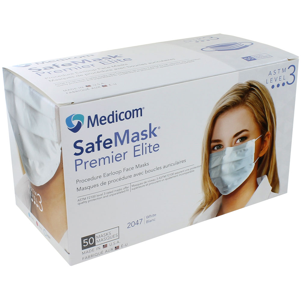 SafeMask Premier Elite ASTM Level 3 - White - Image one
