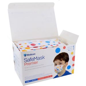 SafeMask Premier Pediatric Kids Earloop Face Masks ASTM Level 1 Photo 2