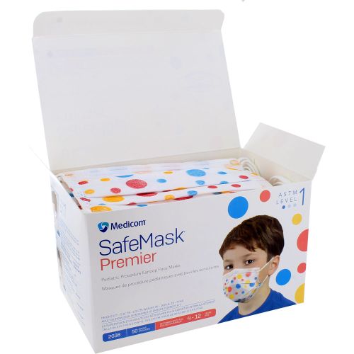 SafeMask Premier Pediatric Kids Earloop Face Masks ASTM Level 1 photo 2