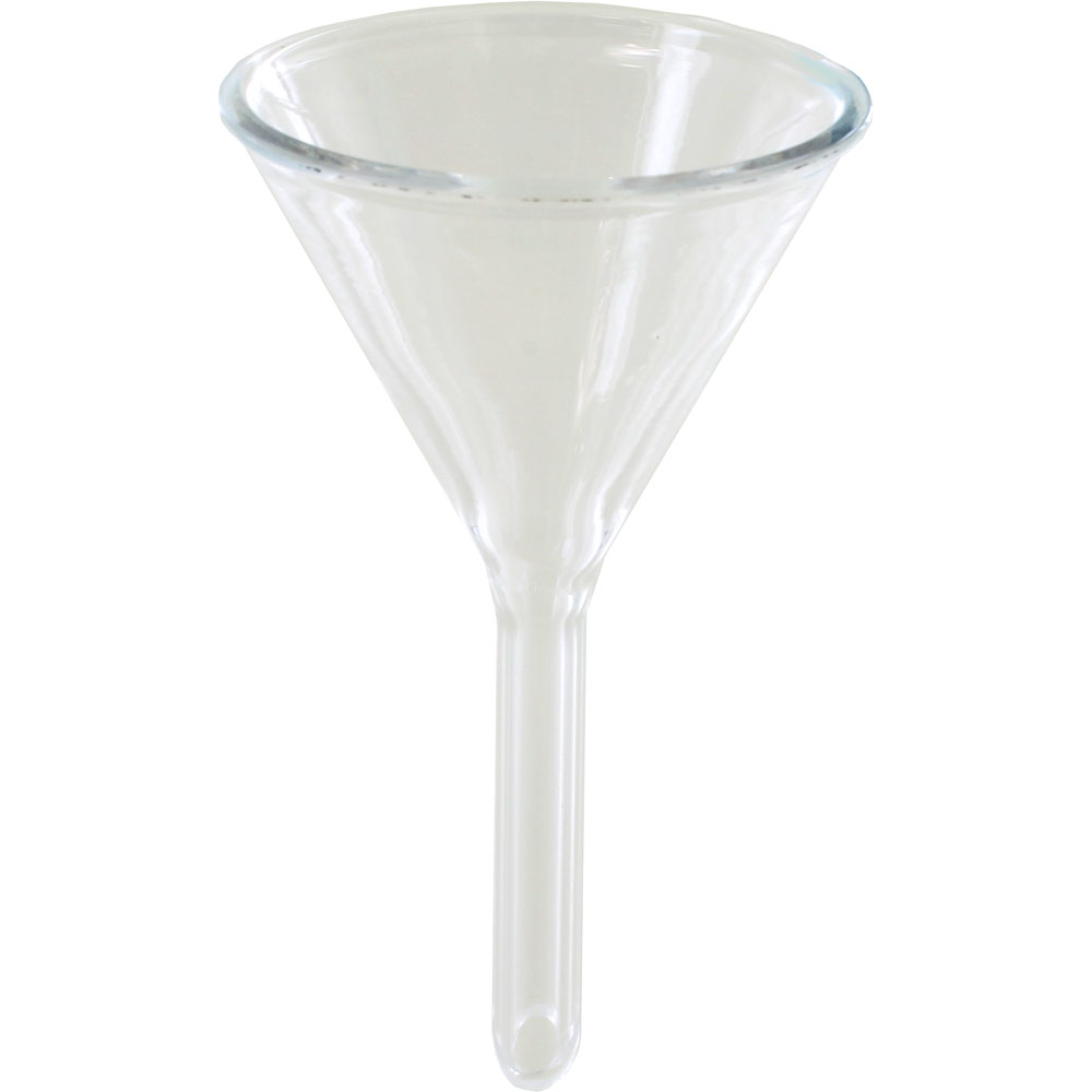 Short Stem Glass Funnel - 45mm - Image one