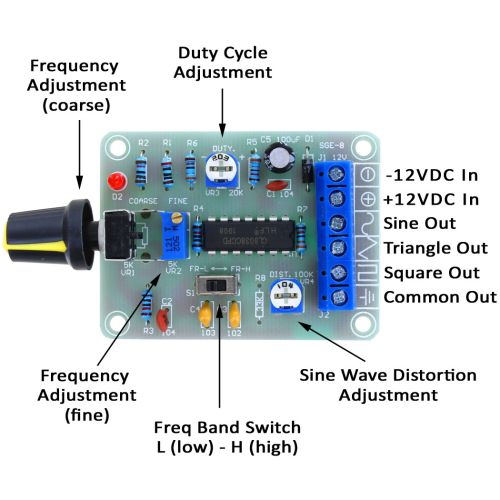 Signal/Function Generator Module Board - 50Hz-50kHz - Sine/Square/Triangle Wave photo 3