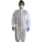 SMS Lab Coat with 3 Pockets - White - LARGE.