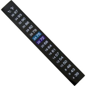 Adhesive Strip Thermometer - Celcius (4 to 36°C) and Fahrenheit (39 to 97°F)