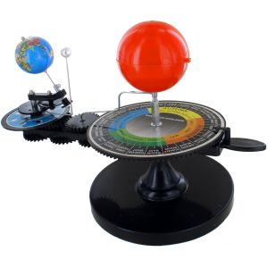 Photo of the Sun-Earth-Moon Orbital Planetarium Model with Light