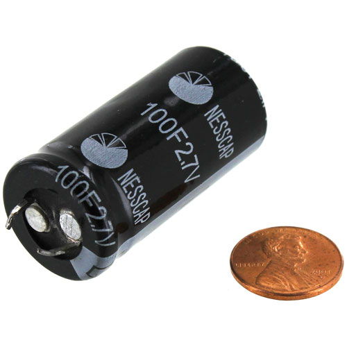 Super Capacitor - 100F 2.7V - Image one