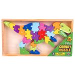 Photo of the: Wooden T-Rex Chunky Letter Puzzle