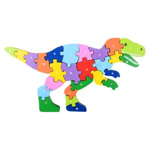 Wooden T-Rex Chunky Letter Puzzle Photo 3