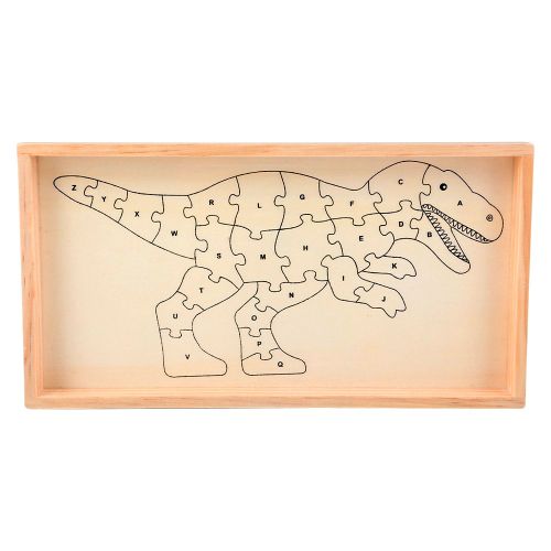 Wooden T-Rex Chunky Letter Puzzle photo 2