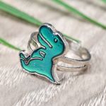 Photo of the: T-Rex Dino Mood Ring with Adjustable Size Band