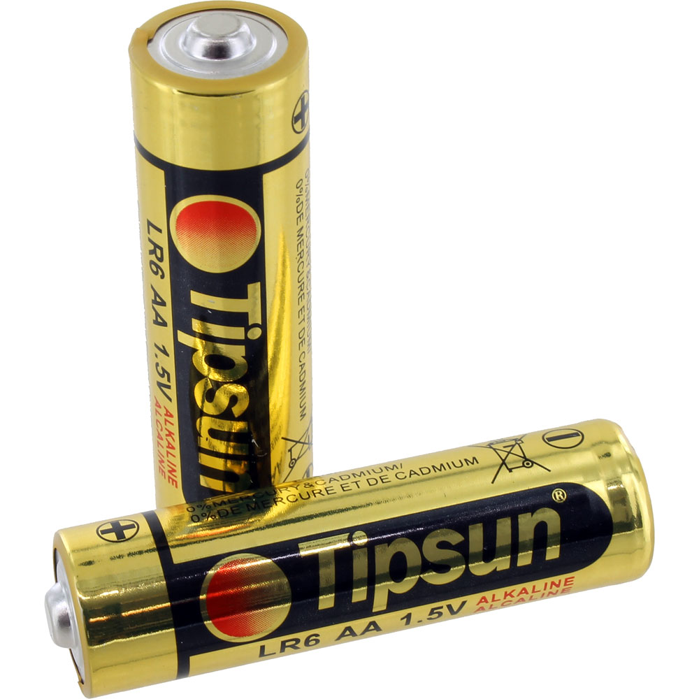 Tipsun AA Alkaline Batteries 2-pack - Mercury and Cadmium Free - Image one