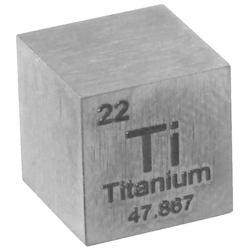 Titanium Metal Cube - 10mm 99.95 Pure  - Image one