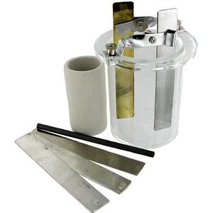 Photo of the Voltaic Cell with Porous Cup and Electrodes Set