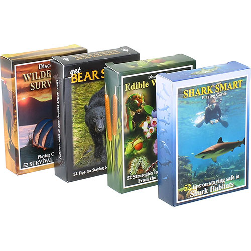Wilderness Survival Cards 4-pack Set - Image one