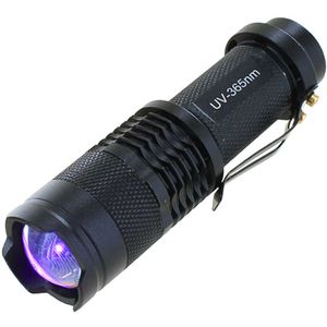 Zoom Focus 365nm LED UV Blacklight Flashlight Photo 1